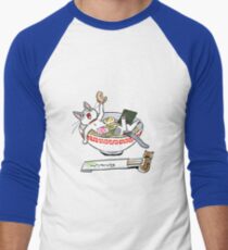 funny cat Men's Baseball ¾ T-Shirt