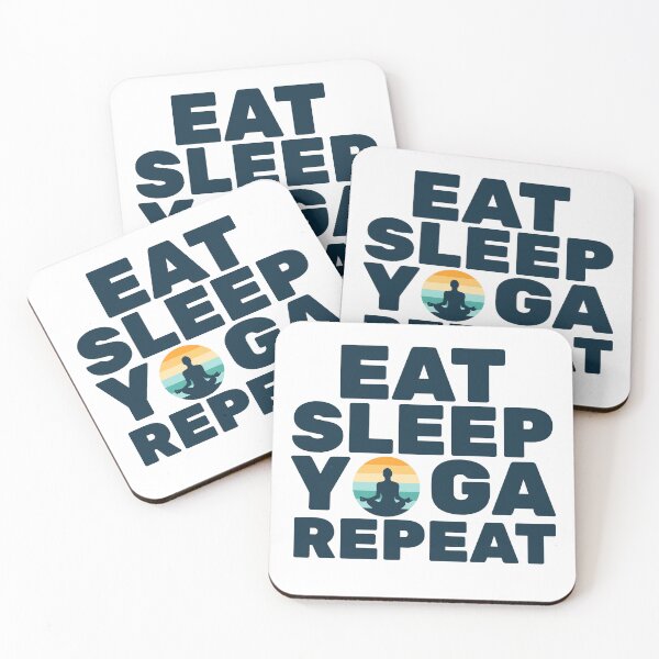 Item preview, eat sleep yoga repeat - minimalist designed and sold by Print Alpha.