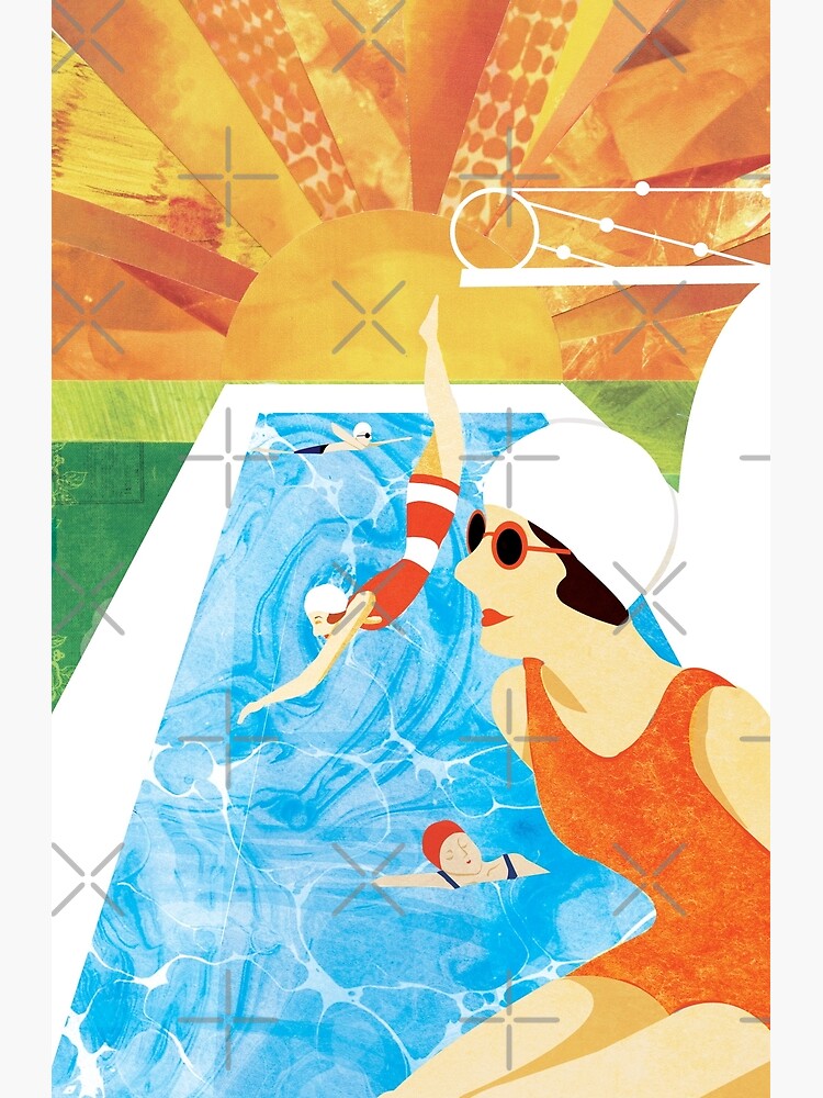 "Art Deco Swimmers" Poster for Sale by katherineblower | Redbubble