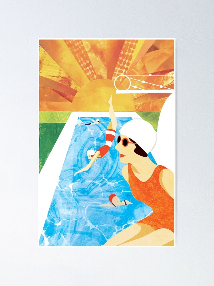 "Art Deco Swimmers" Poster for Sale by katherineblower | Redbubble