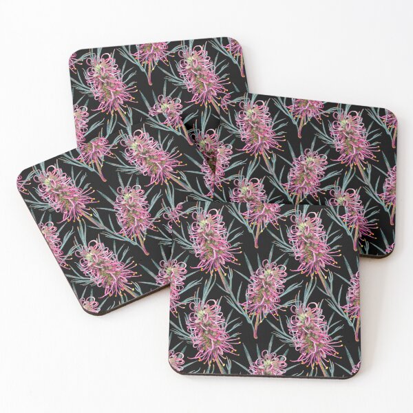 Item preview, Grevillea Blooms - Pink And Black designed and sold by Sketchbook Designs.