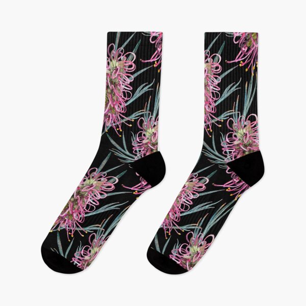 Item preview, Grevillea Blooms - Pink And Black designed and sold by Sketchbook Designs.