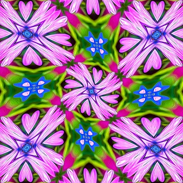 Artwork thumbnail, Purple Daisy Pattern by Patternflower