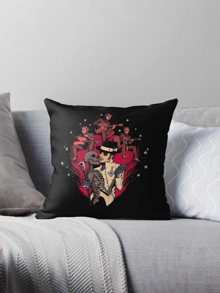 Thumbnail 1 of 4, Pillow, Ghóst – Skeleton Bandstand designed and sold by VeVooVe.