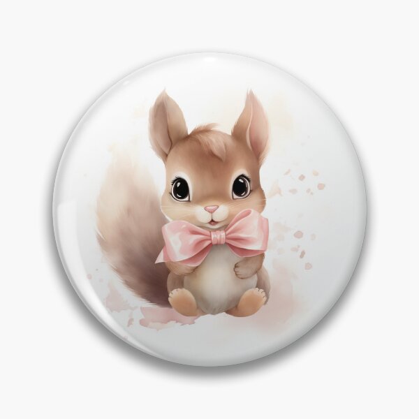 Item preview, Cute Baby Squirrel with Pink Bow  designed and sold by AuroraFantasy.