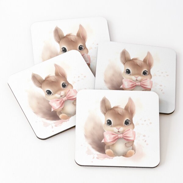 Item preview, Cute Baby Squirrel with Pink Bow  designed and sold by AuroraFantasy.