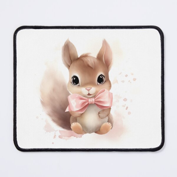Item preview, Cute Baby Squirrel with Pink Bow  designed and sold by AuroraFantasy.