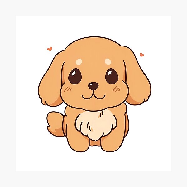 Item preview, Cute Kawaii Golden Retriever Dog Puppy Smiling designed and sold by CozyKawaiiArt.