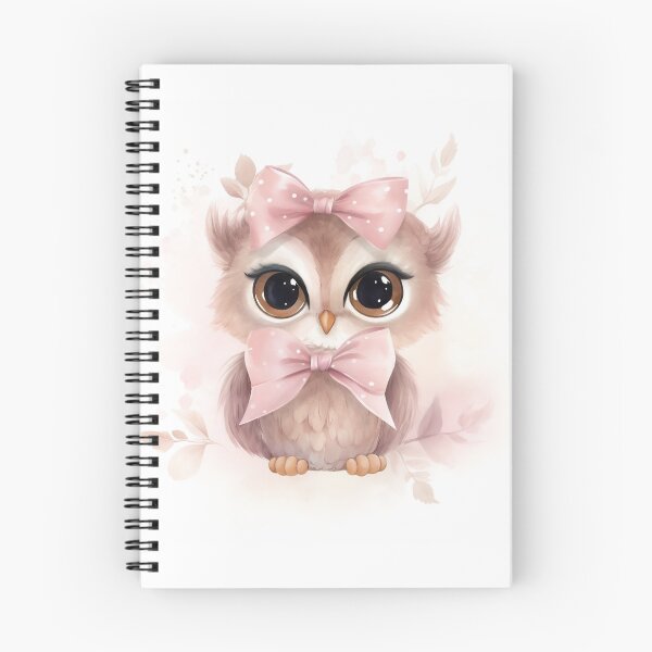 Item preview, Cute Baby Owl with Pink Bow  designed and sold by AuroraFantasy.