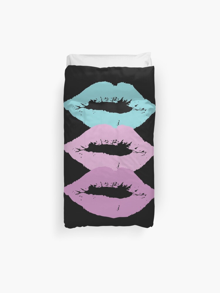 Pastel Goth Cute Lips Pop Art Duvet Cover By Altees Redbubble