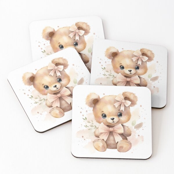 Item preview, Baby Bear with Pink Bow  designed and sold by AuroraFantasy.