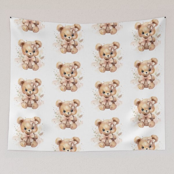 Item preview, Baby Bear with Pink Bow  designed and sold by AuroraFantasy.