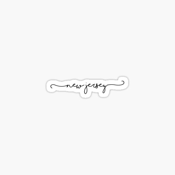 New Jersey Font Sticker