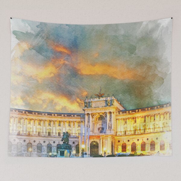 Item preview, A Watercolor Design of the Hofburg Palace in Vienna - Austria designed and sold by Sketch-Shack.