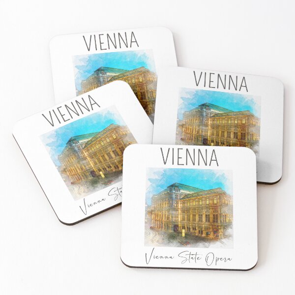 Item preview, A Watercolor Design of the Vienna State Opera in Vienna - Austria designed and sold by Sketch-Shack.
