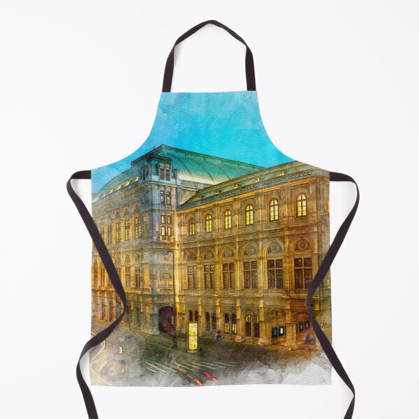 Item preview, A Watercolor Design of the Vienna State Opera in Vienna - Austria designed and sold by Sketch-Shack.