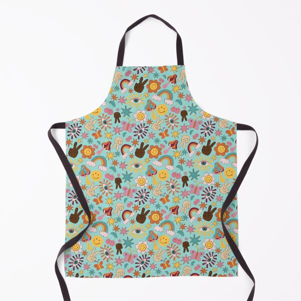 Item preview, Groovy Happy Vibes Retro Pattern in Mint designed and sold by kookimoondesign.