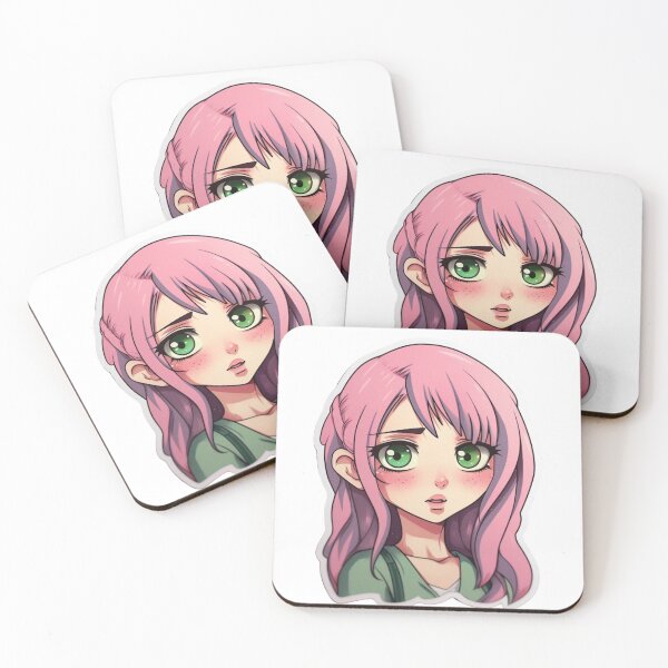 Item preview, Candyfloss Charmer - Manga Girl with Pink Hair designed and sold by Adam Arts.