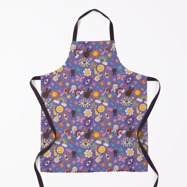 Item preview, Groovy Happy Vibes Retro Pattern in Purple designed and sold by kookimoondesign.