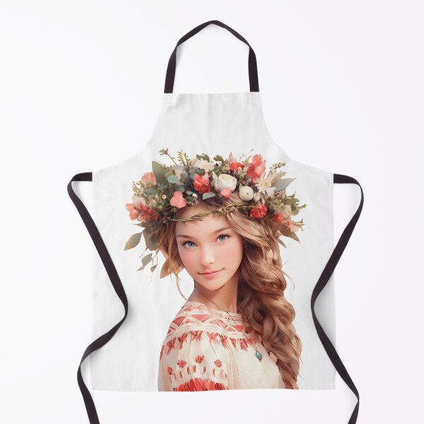 Item preview, Ukrainian beauty with floral wreath designed and sold by DariyaDell.