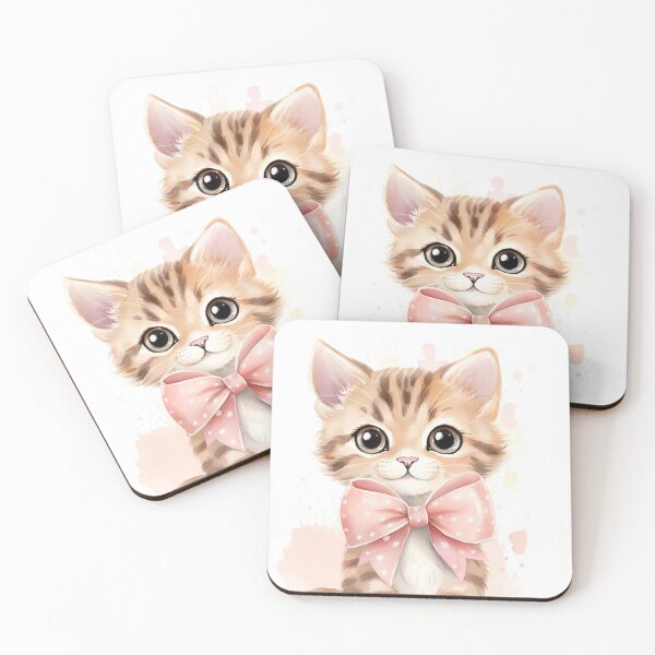 Item preview, Baby Cat with Pink Bow  designed and sold by AuroraFantasy.