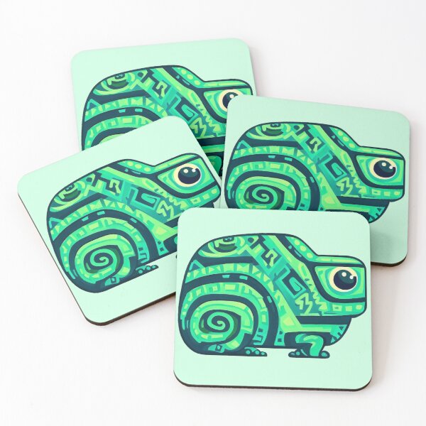 Item preview, Tribal Art / Toad Frog / Aztec Inca / Pastel Cute designed and sold by BamBamBazaar.