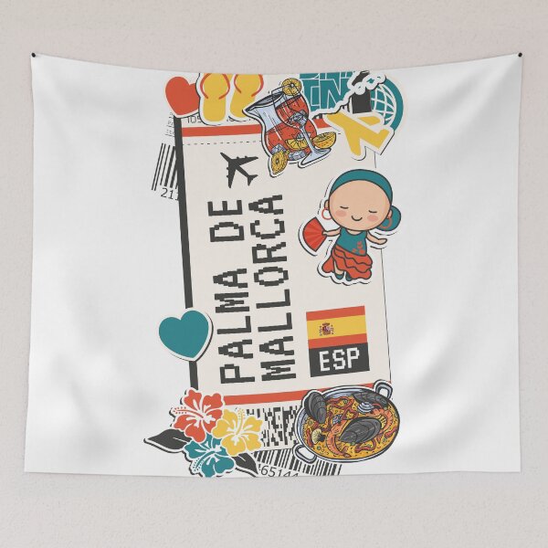 Item preview, Palma de Mallorca Spain Boarding Pass designed and sold by funnylifeusa.