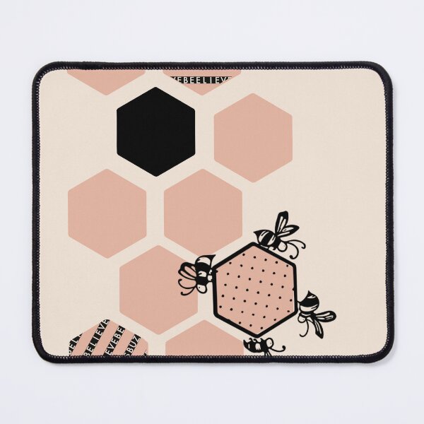 Item preview, Busy Buzzy Bee’s Believe honey comb print, pink, black, stripe, polka dot, cute designed and sold by Emma Lee Sallee.