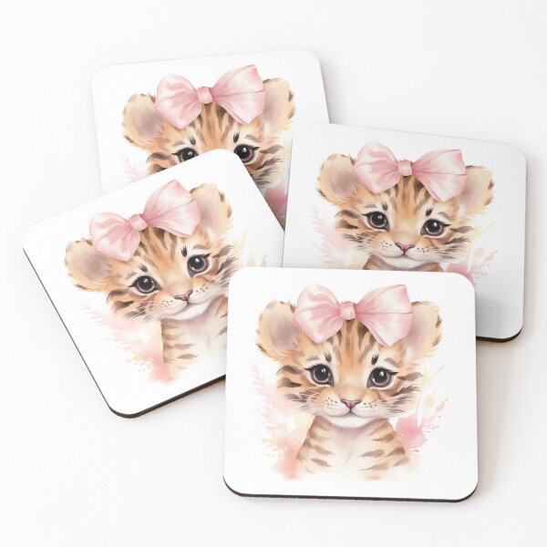 Item preview, Baby Tiger with Pink Bow  designed and sold by AuroraFantasy.