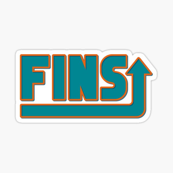 Fins Up, Miami Football Sticker for Sale by FanSwagUnltd