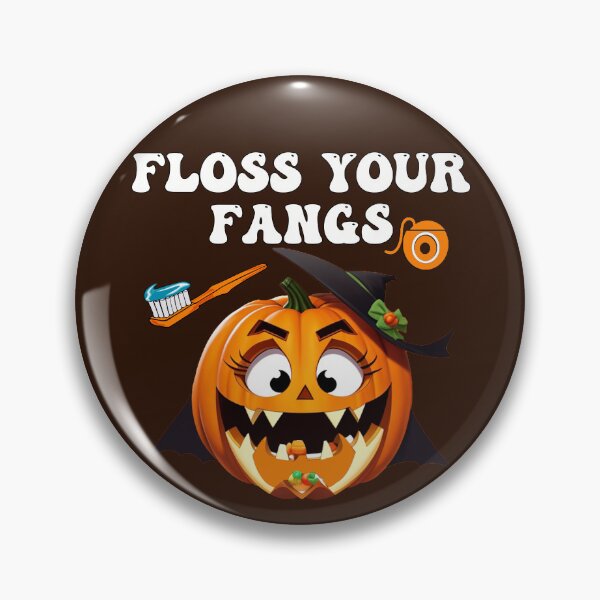 Item preview, Dental Halloween Floss Your Fangs Funny designed and sold by Cute & Sassy Custom Gifting Boutiques.
