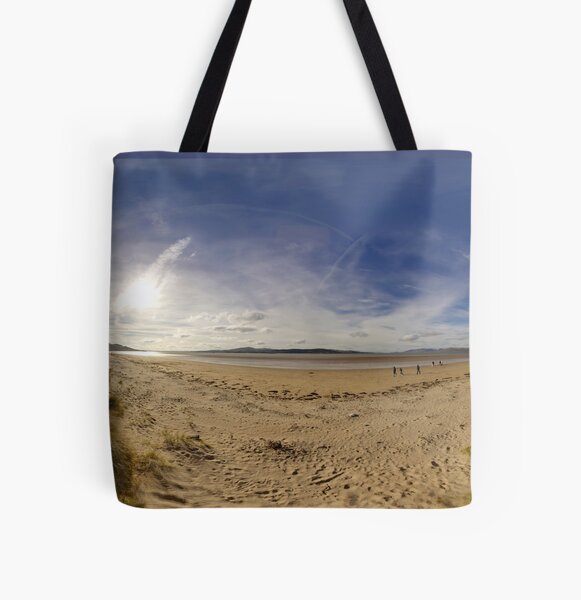 Lisfannon Beach, Fahan, County Donegal, Equirectangular All Over Print Tote Bag