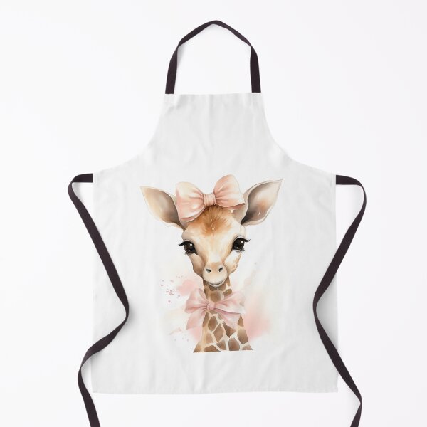 Item preview, Baby Girl Giraffe with Pink Bow Boho Wall Art designed and sold by AuroraFantasy.