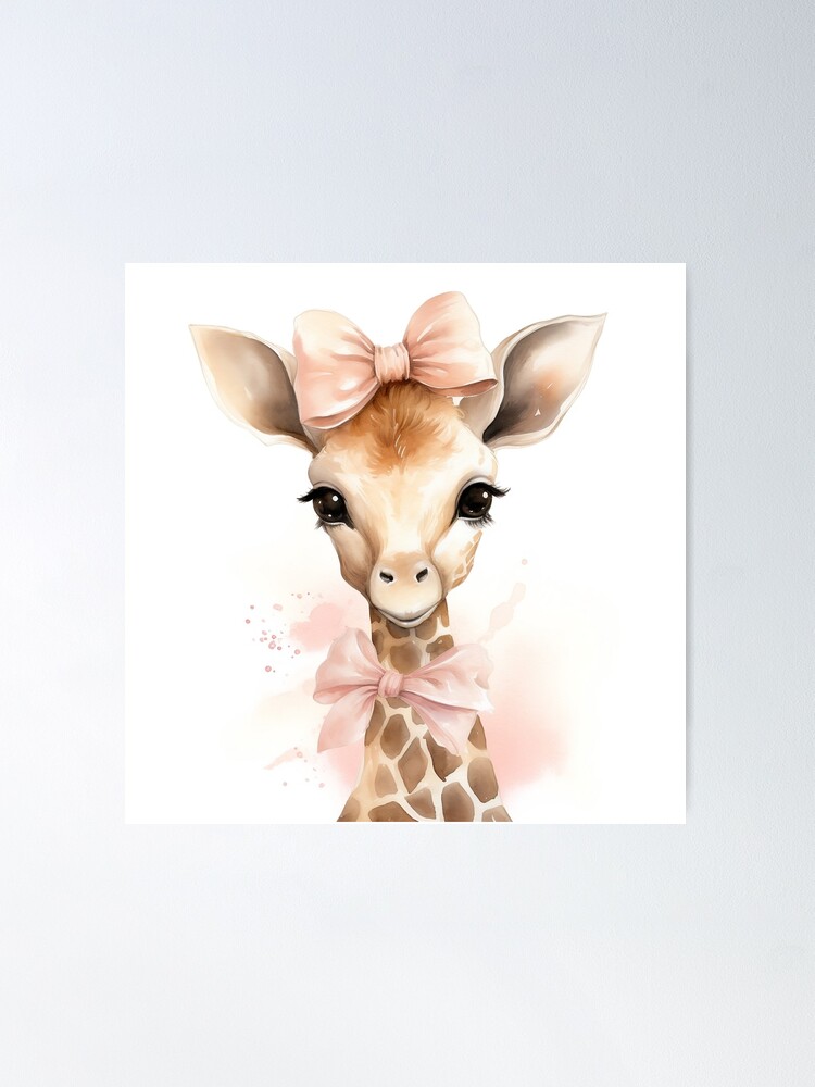 Affiche Bébé Girafe