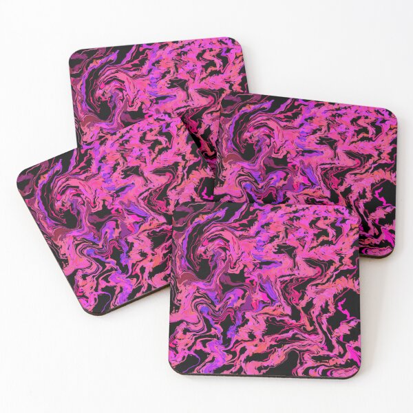 Item preview, Pink and Black Liquid Art Pattern  designed and sold by WoollyOrbit2000.