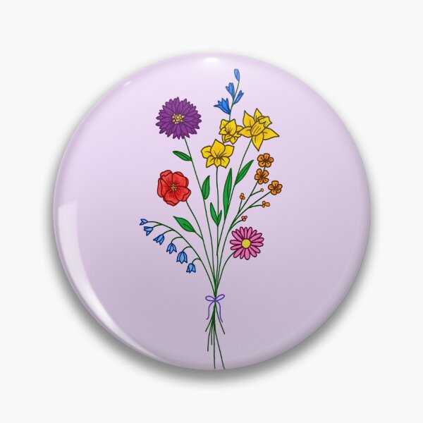 Item preview, Subtle Gay Pride Flower Bunch designed and sold by superraddd.