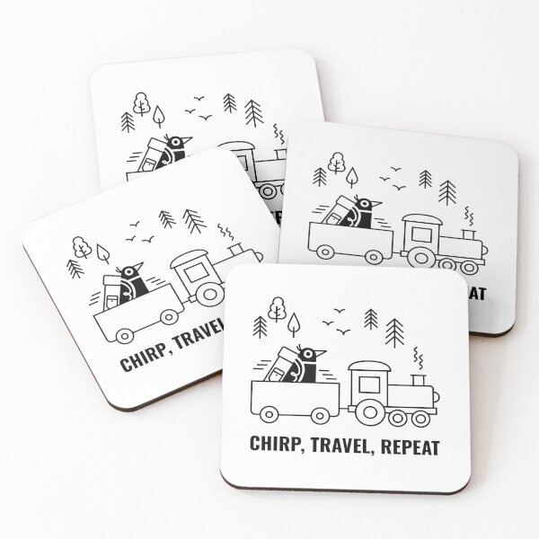 Item preview, Bird Backpacker On The Train: Chirp, Travel, Repeat designed and sold by deerydeer.