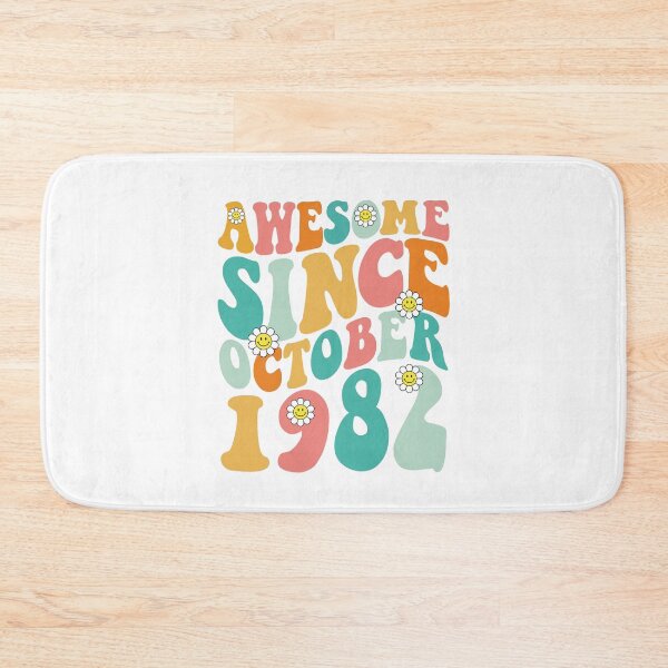 Item preview, Awesome Since October 1982 | Made In 1982 | Retro Groovy Birthday designed and sold by Christina-grich.