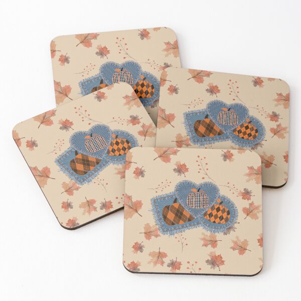 Item preview, Fall Pumpkin Patches: Plaid Fabric (leaves bkg) designed and sold by Staibshine.