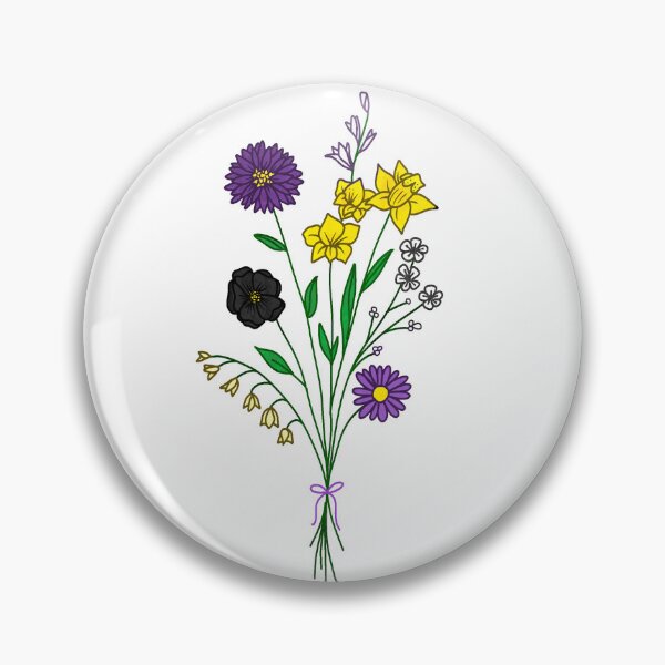 Item preview, Subtle Nonbinary Pride Flower Bunch designed and sold by superraddd.