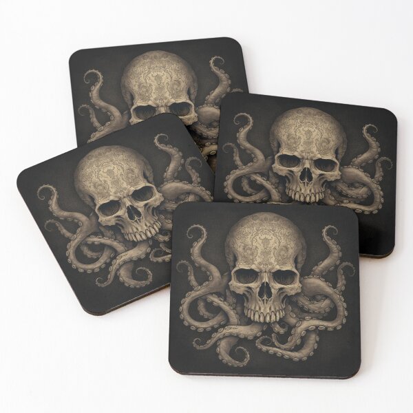 Item preview, Cthulhu's Legacy - Vintage Skull Heat with Tentacles designed and sold by Adam Arts.
