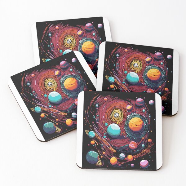 Item preview, Planets color galaxy, solar system drawing  designed and sold by marghe41.