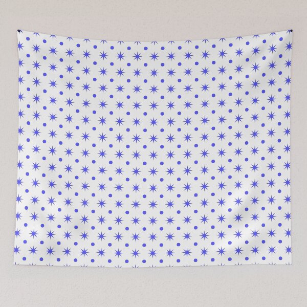Item preview, octa dots and stars pattern - blue designed and sold by itsggdesigns.