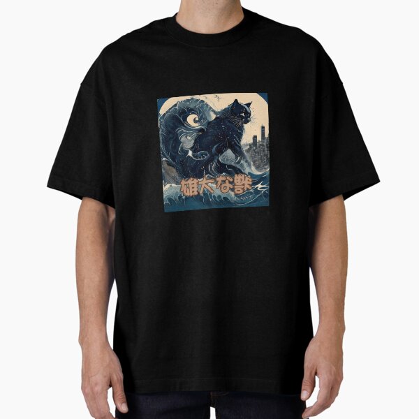 Item preview, The Great Wave of Kanagawa Catzilla Funny Japanese Kawaii-themed Halloween Design in Tokyo City designed and sold by Alif  Bin Hasan.