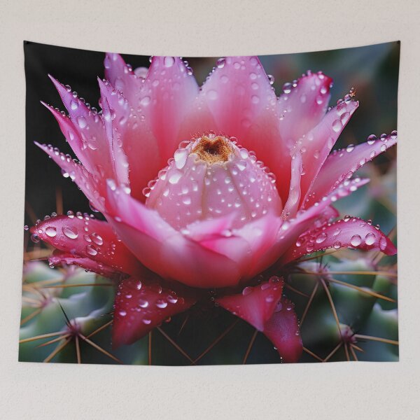 Item preview, Macro photograph of a cactus flower digital print designed and sold by dcrc.