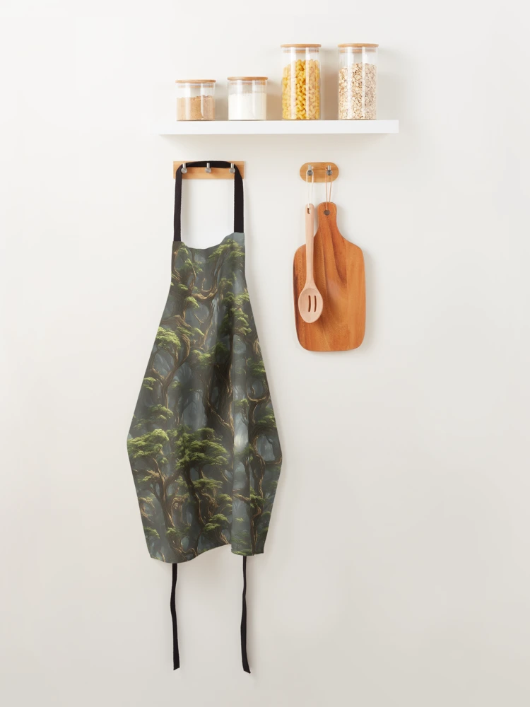 Thumbnail 4 of 6, Apron, Ancient forest pattern designed and sold by Rothnaric.