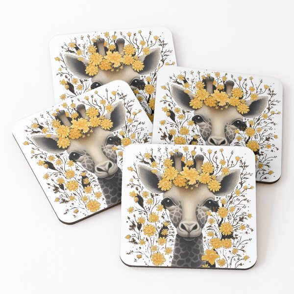 Item preview, Baby cute giraffe with flower. designed and sold by Madeby-JudyBoo.