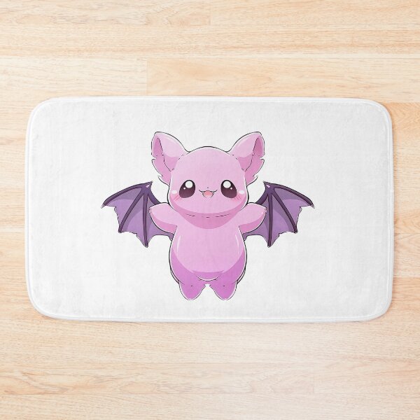 Item preview, Cute Kawaii Pink and Purple Smiling Baby Bat designed and sold by CozyKawaiiArt.