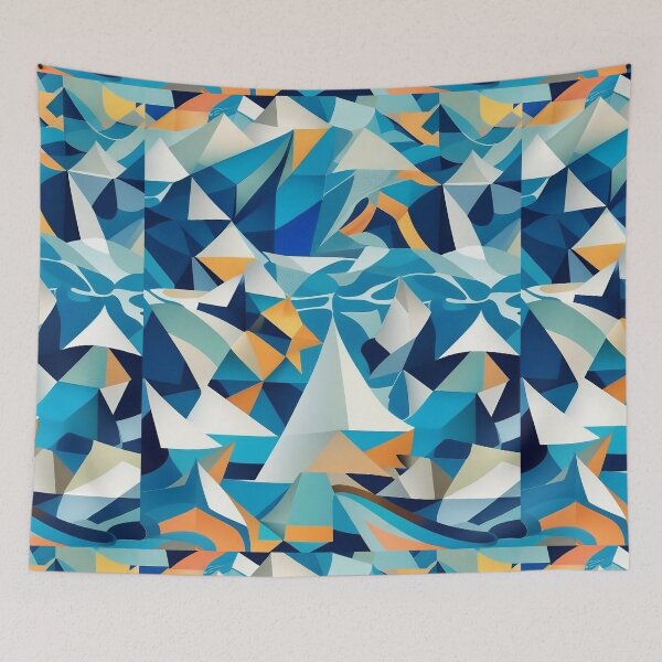 Item preview, Cubist Ocean Enchantment - Artistic Waves in Multidimensional Splendor designed and sold by Freak-Scene.