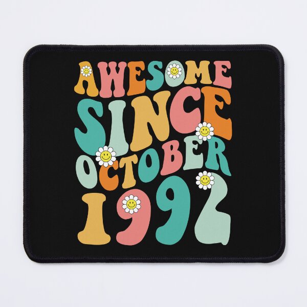 Item preview, Awesome Since October 1992 | Made In 1992 | Retro Groovy Birthday designed and sold by Christina-grich.